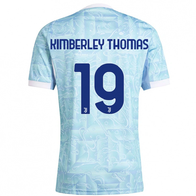 Danxen Kinder Lindsey Kimberley Thomas #19 Himmelblau Gelb Auswärtstrikot Trikot 2025/26 T-Shirt Schweiz