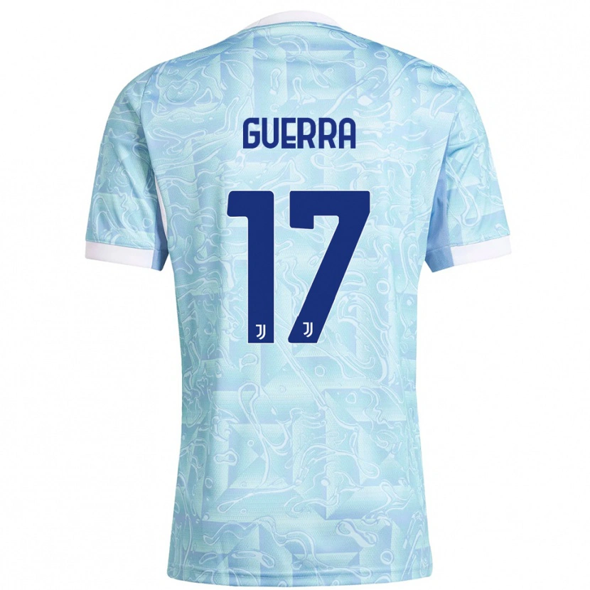 Danxen Kinder Simone Guerra #17 Himmelblau Gelb Auswärtstrikot Trikot 2025/26 T-Shirt Schweiz