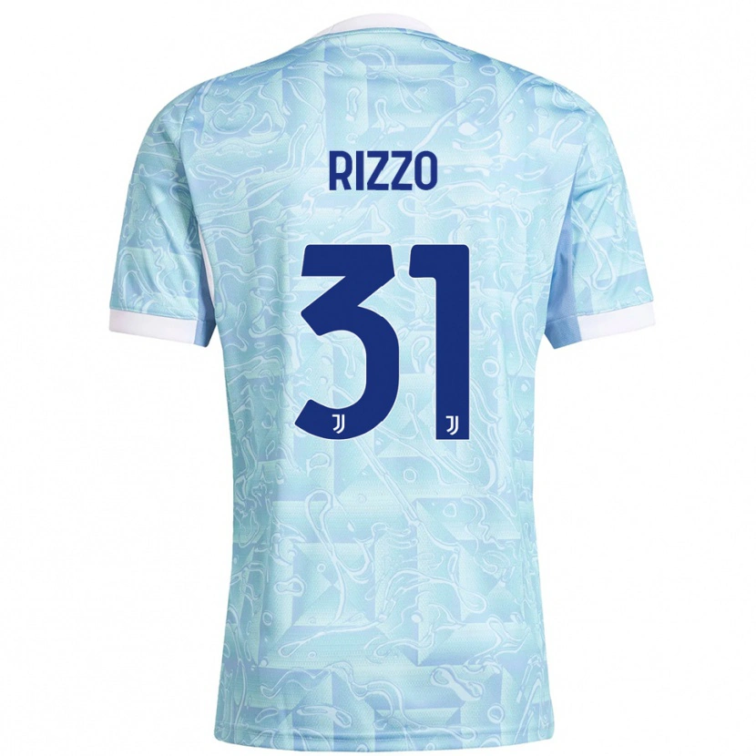 Danxen Kinder Niccolò Rizzo #31 Himmelblau Gelb Auswärtstrikot Trikot 2025/26 T-Shirt Schweiz