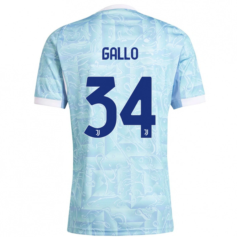 Danxen Kinder Azzurra Gallo #34 Himmelblau Gelb Auswärtstrikot Trikot 2025/26 T-Shirt Schweiz