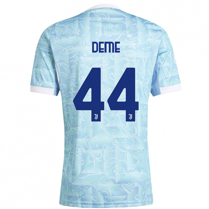 Danxen Kinder Serigne Deme #44 Himmelblau Gelb Auswärtstrikot Trikot 2025/26 T-Shirt Schweiz