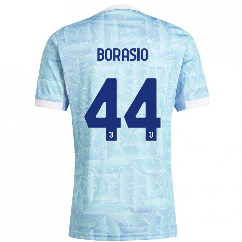 Danxen Kinder Benit Borasio #44 Himmelblau Gelb Auswärtstrikot Trikot 2025/26 T-Shirt Schweiz