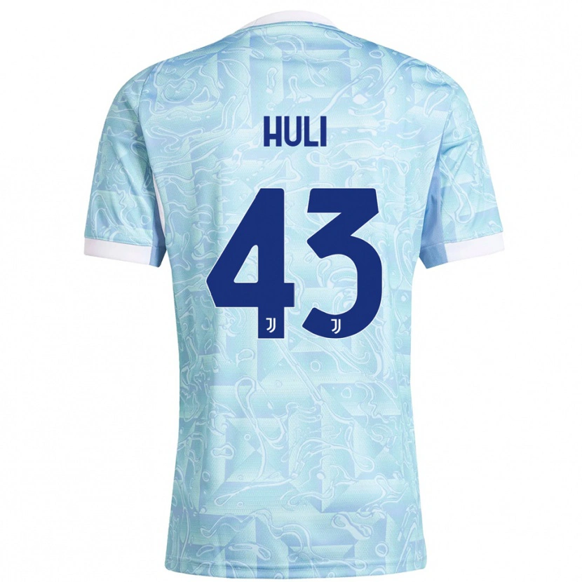 Danxen Kinder Raffaele Huli #43 Himmelblau Gelb Auswärtstrikot Trikot 2025/26 T-Shirt Schweiz