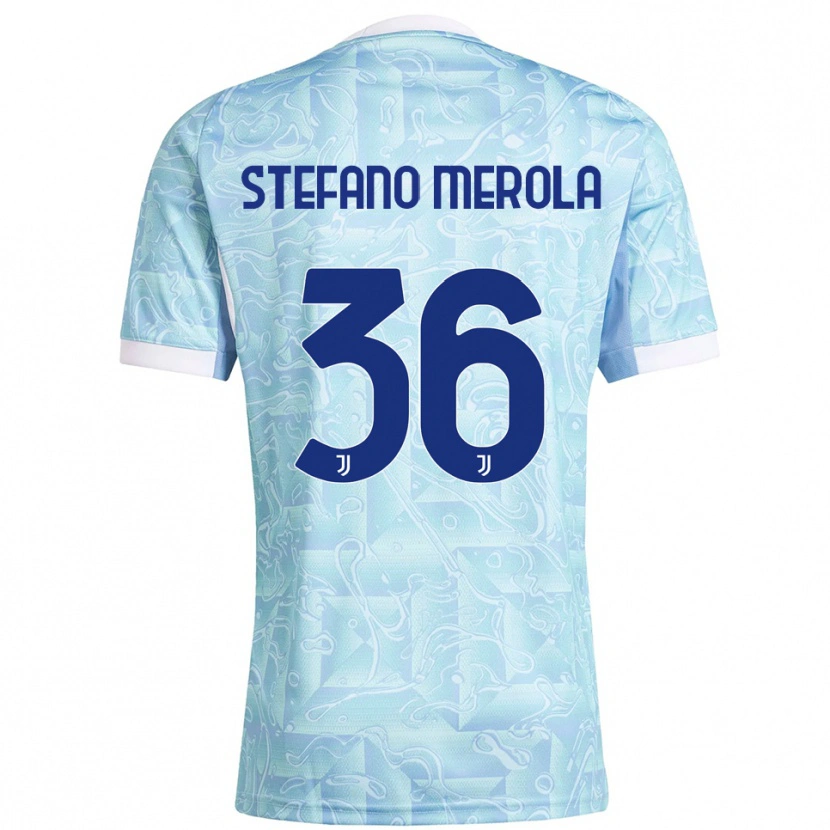 Danxen Kinder Antonio Stefano Merola #36 Himmelblau Gelb Auswärtstrikot Trikot 2025/26 T-Shirt Schweiz