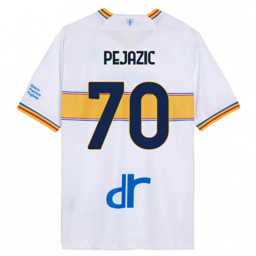 Danxen Kinder Mario Pejazic #70 Weiß Gelb Auswärtstrikot Trikot 2025/26 T-Shirt Schweiz