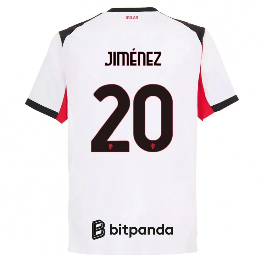 Danxen Kinder Álex Jiménez #20 Weiß Schwarz Auswärtstrikot Trikot 2025/26 T-Shirt Schweiz