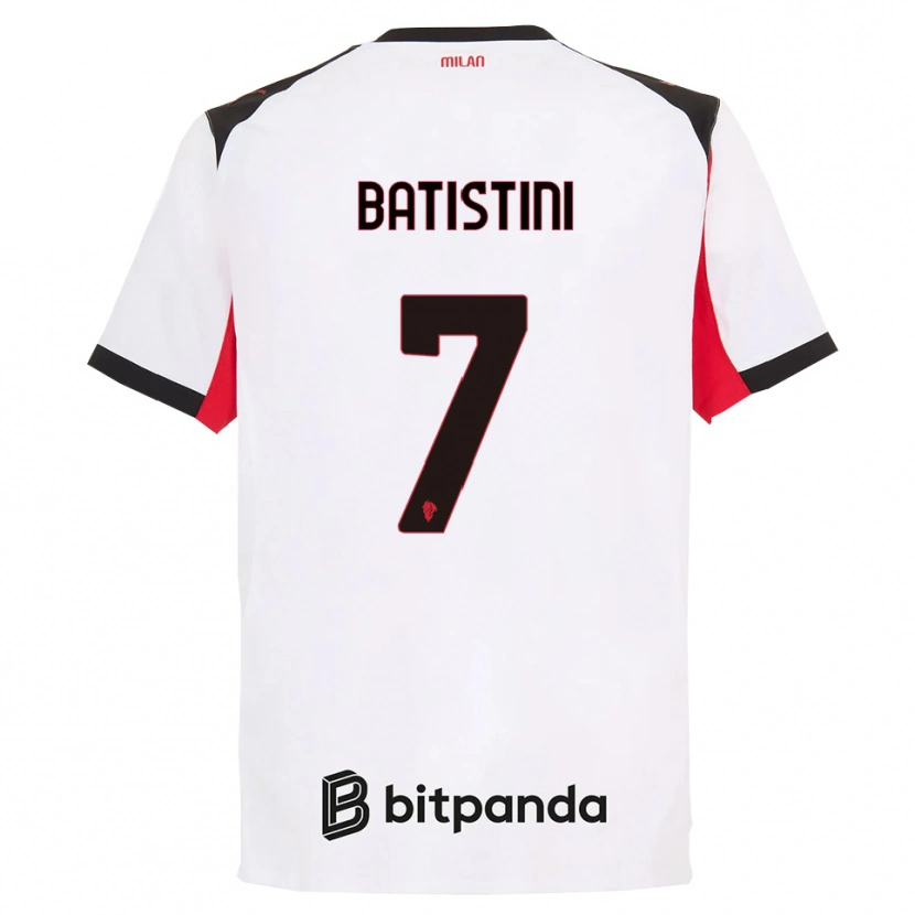 Danxen Kinder Simone Batistini #7 Weiß Schwarz Auswärtstrikot Trikot 2025/26 T-Shirt Schweiz