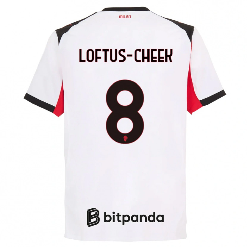 Danxen Kinder Ruben Loftus-Cheek #8 Weiß Schwarz Auswärtstrikot Trikot 2025/26 T-Shirt Schweiz