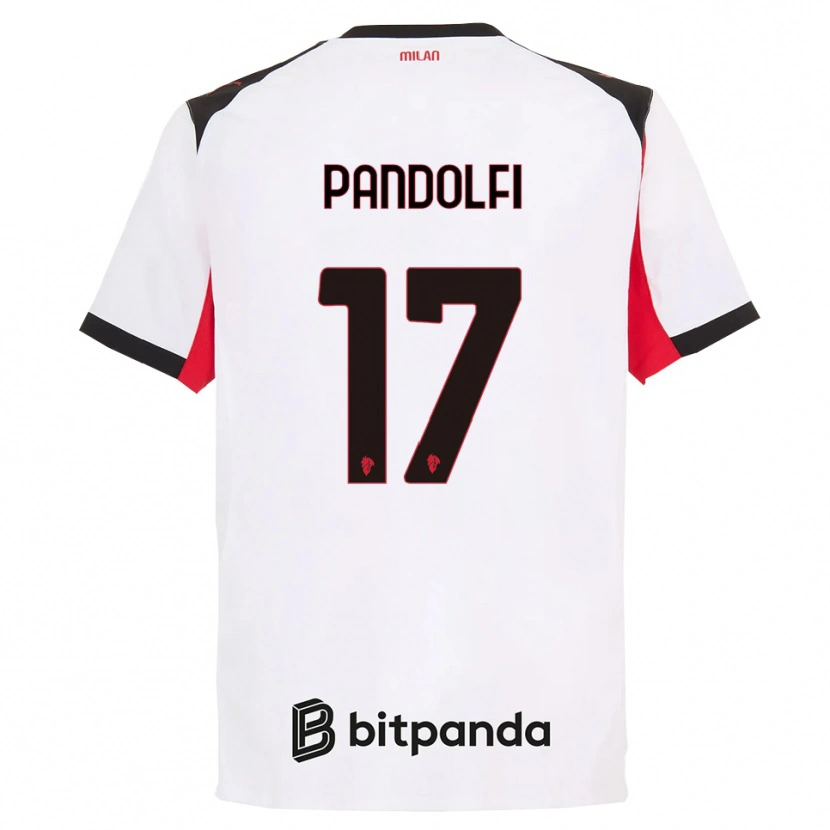 Danxen Kinder Fabio Pandolfi #17 Weiß Schwarz Auswärtstrikot Trikot 2025/26 T-Shirt Schweiz