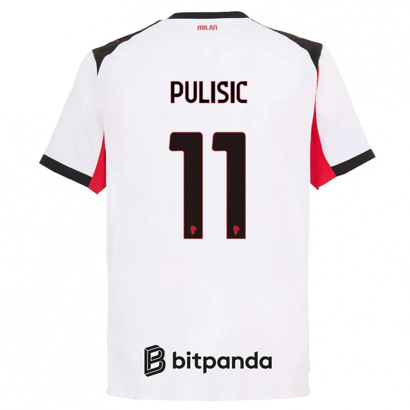 Danxen Kinder Christian Pulisic #11 Weiß Schwarz Auswärtstrikot Trikot 2025/26 T-Shirt Schweiz