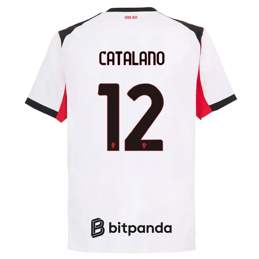 Danxen Kinder Alessio Catalano #12 Weiß Schwarz Auswärtstrikot Trikot 2025/26 T-Shirt Schweiz