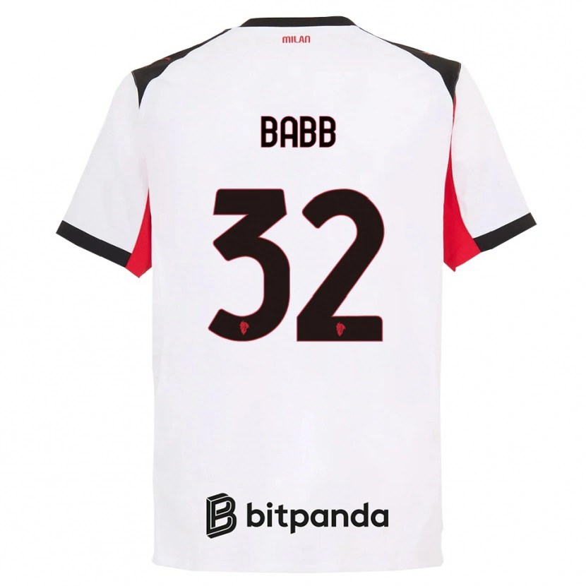 Danxen Kinder Selena Delia Babb #32 Weiß Schwarz Auswärtstrikot Trikot 2025/26 T-Shirt Schweiz