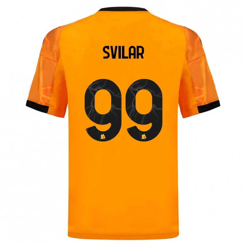 Danxen Kinder Mile Svilar #99 Orange Schwarz Auswärtstrikot Trikot 2025/26 T-Shirt Schweiz