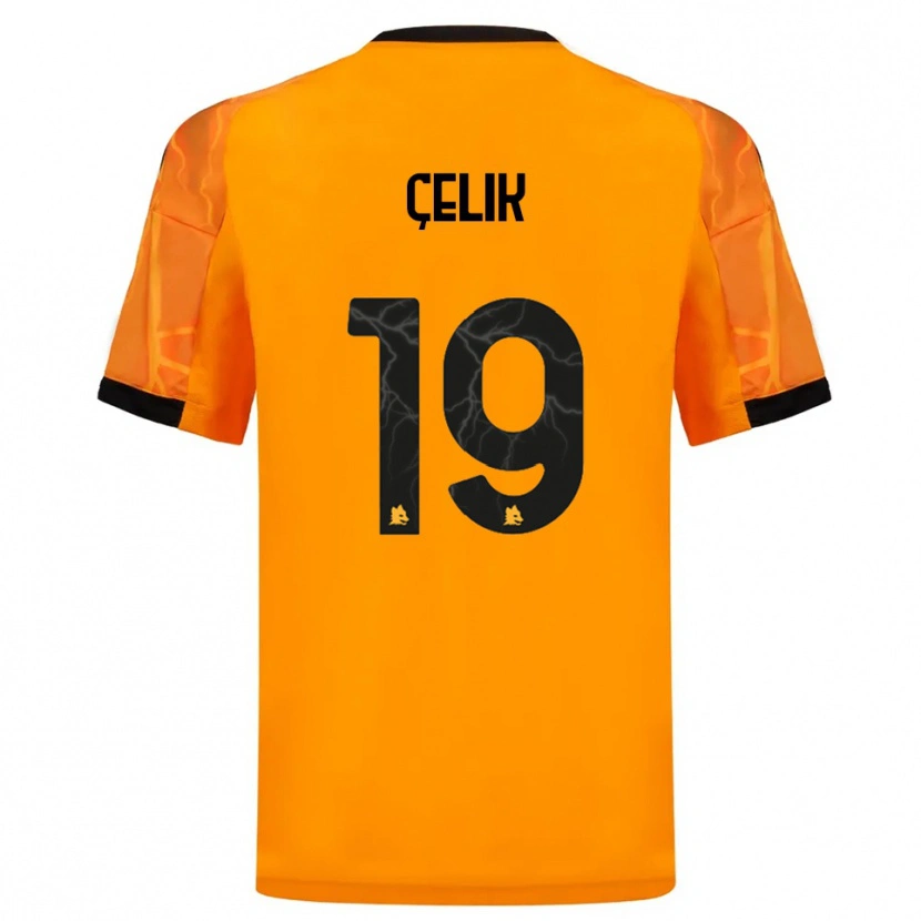 Danxen Kinder Zeki Çelik #19 Orange Schwarz Auswärtstrikot Trikot 2025/26 T-Shirt Schweiz