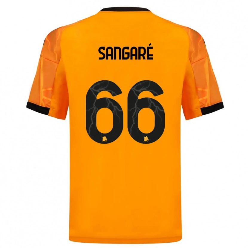 Danxen Kinder Buba Sangaré #66 Orange Schwarz Auswärtstrikot Trikot 2025/26 T-Shirt Schweiz