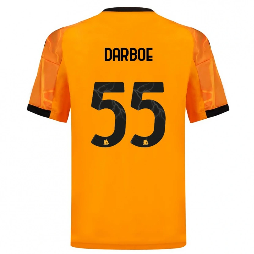 Danxen Kinder Ebrima Darboe #55 Orange Schwarz Auswärtstrikot Trikot 2025/26 T-Shirt Schweiz