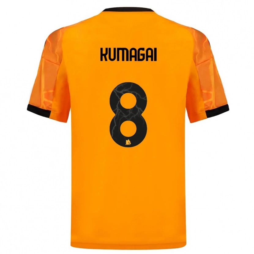 Danxen Kinder Saki Kumagai #8 Orange Schwarz Auswärtstrikot Trikot 2025/26 T-Shirt Schweiz