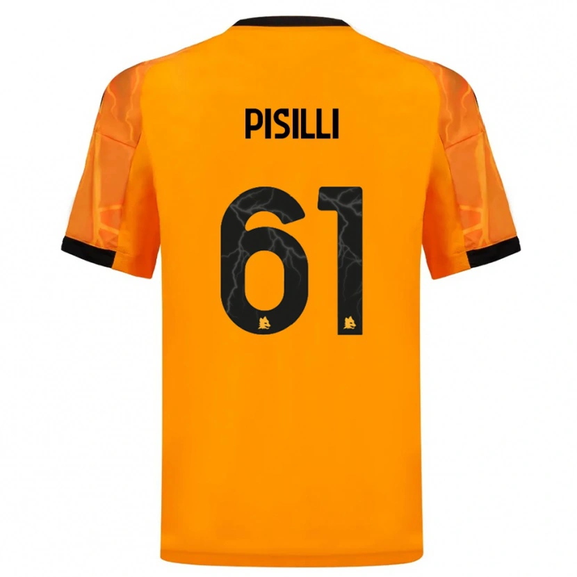 Danxen Kinder Niccolò Pisilli #61 Orange Schwarz Auswärtstrikot Trikot 2025/26 T-Shirt Schweiz