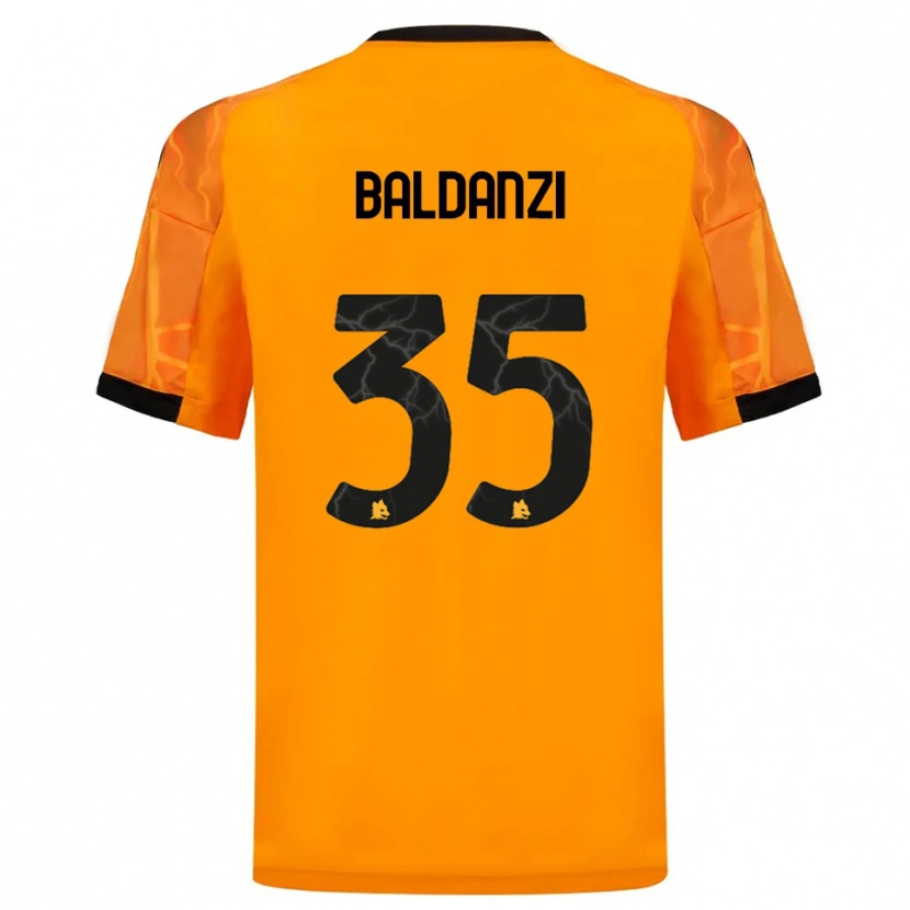 Danxen Kinder Tommaso Baldanzi #35 Orange Schwarz Auswärtstrikot Trikot 2025/26 T-Shirt Schweiz
