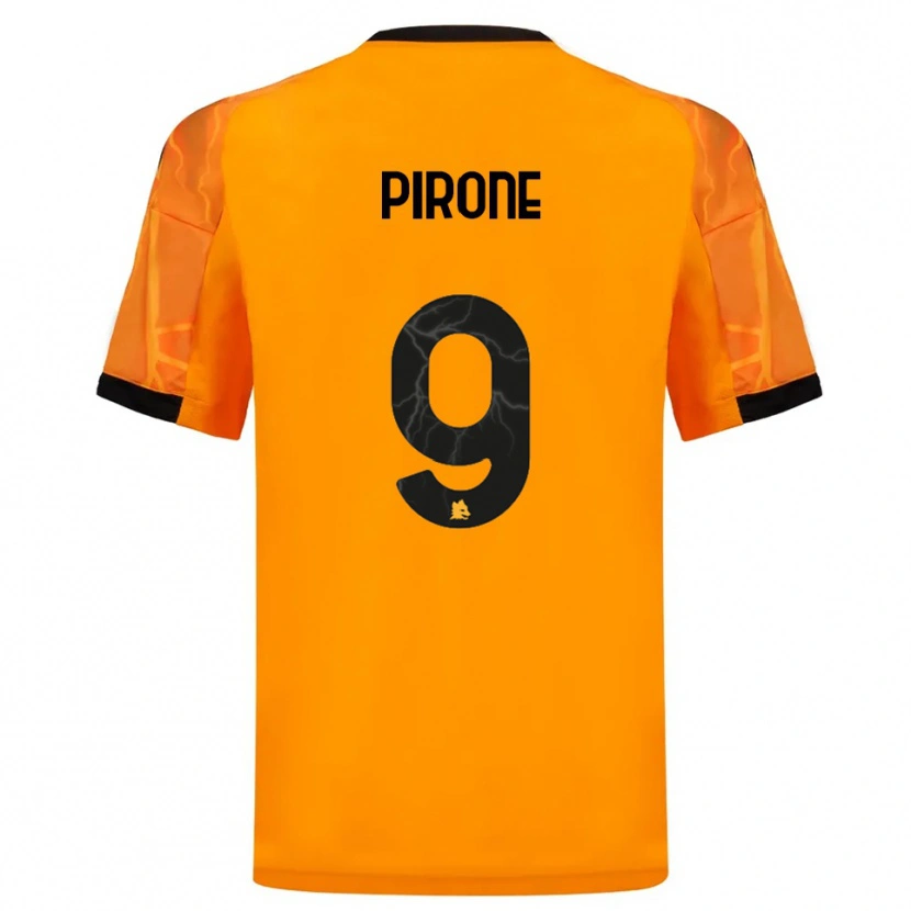 Danxen Kinder Valeria Pirone #9 Orange Schwarz Auswärtstrikot Trikot 2025/26 T-Shirt Schweiz