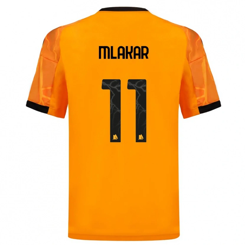 Danxen Kinder Luka Mlakar #11 Orange Schwarz Auswärtstrikot Trikot 2025/26 T-Shirt Schweiz