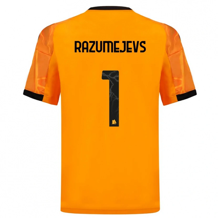 Danxen Kinder Vladislavs Razumejevs #1 Orange Schwarz Auswärtstrikot Trikot 2025/26 T-Shirt Schweiz