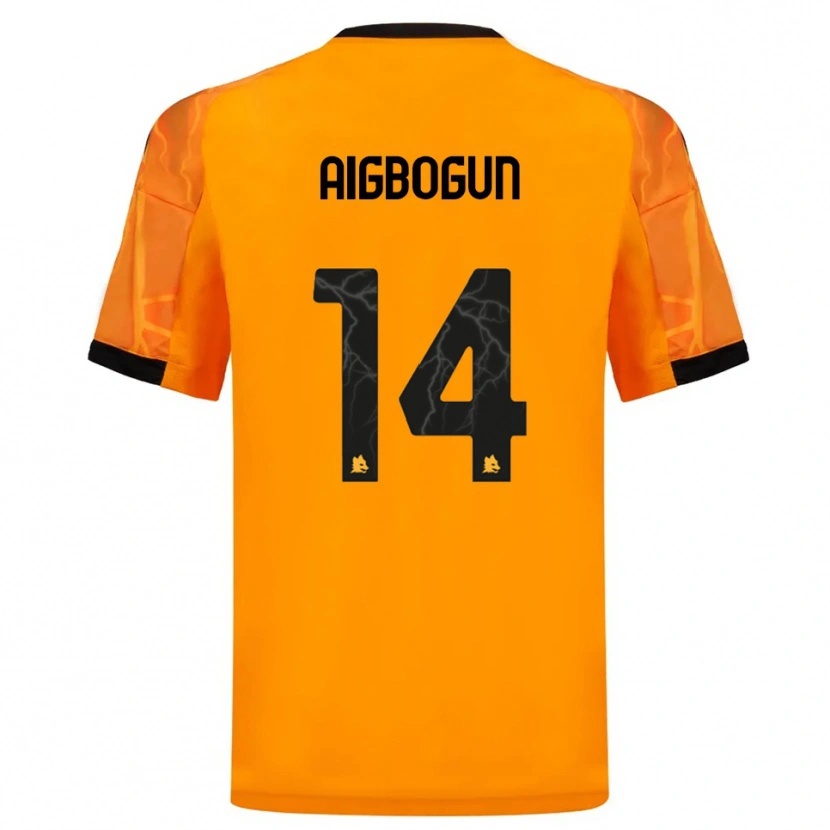 Danxen Kinder Eseosa Aigbogun #14 Orange Schwarz Auswärtstrikot Trikot 2025/26 T-Shirt Schweiz