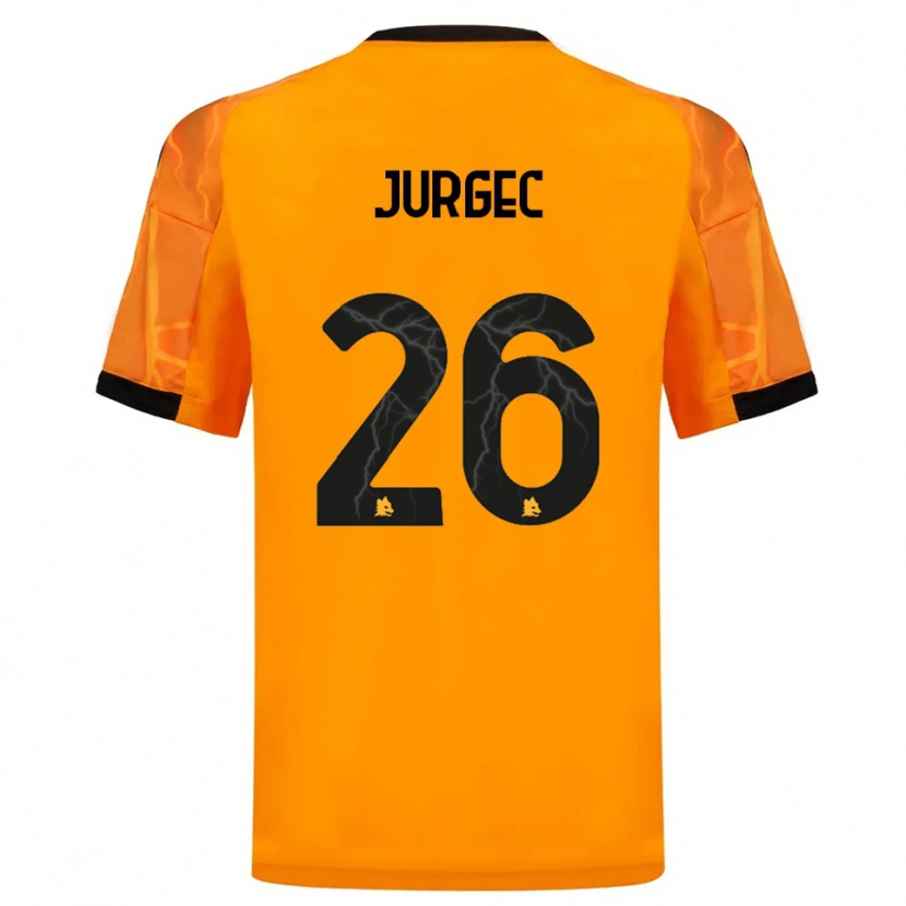 Danxen Kinder Jan Jurgec #26 Orange Schwarz Auswärtstrikot Trikot 2025/26 T-Shirt Schweiz