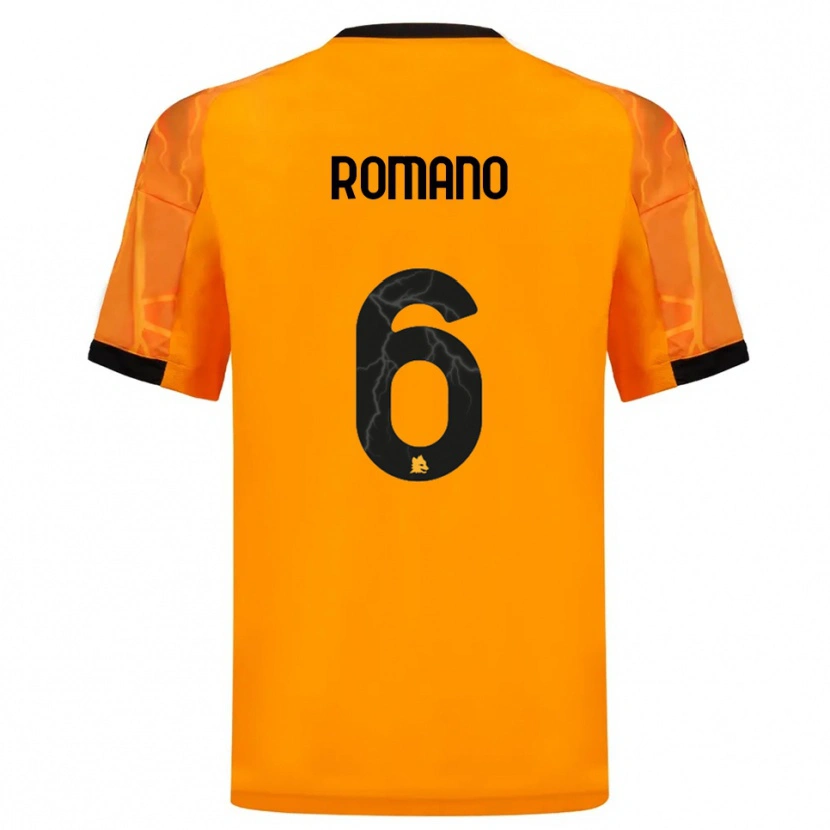 Danxen Kinder Alessandro Romano #6 Orange Schwarz Auswärtstrikot Trikot 2025/26 T-Shirt Schweiz