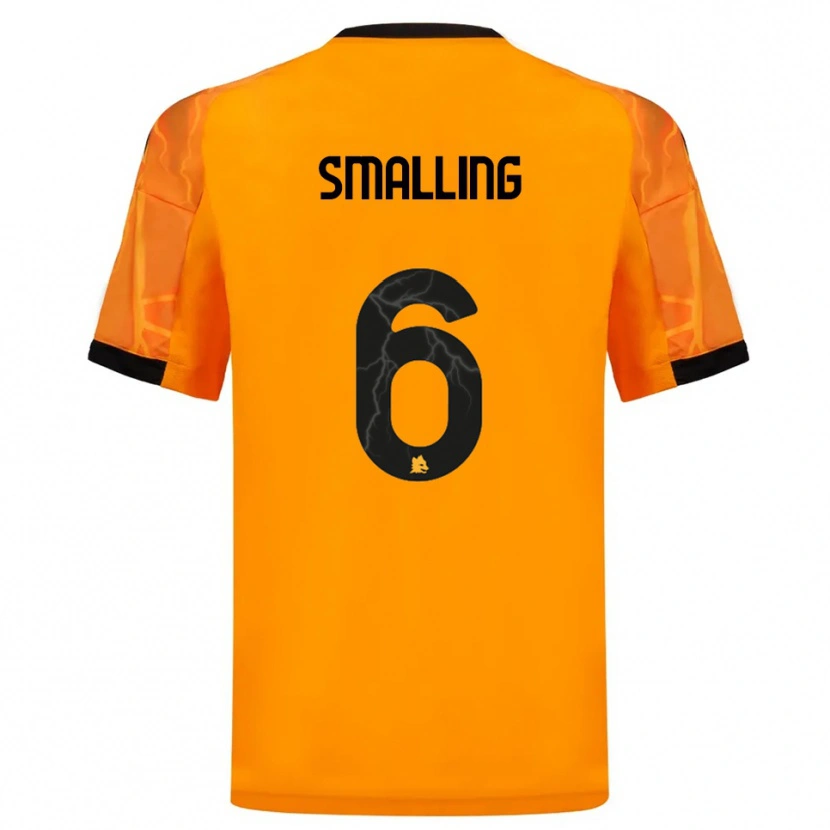Danxen Kinder Chris Smalling #6 Orange Schwarz Auswärtstrikot Trikot 2025/26 T-Shirt Schweiz