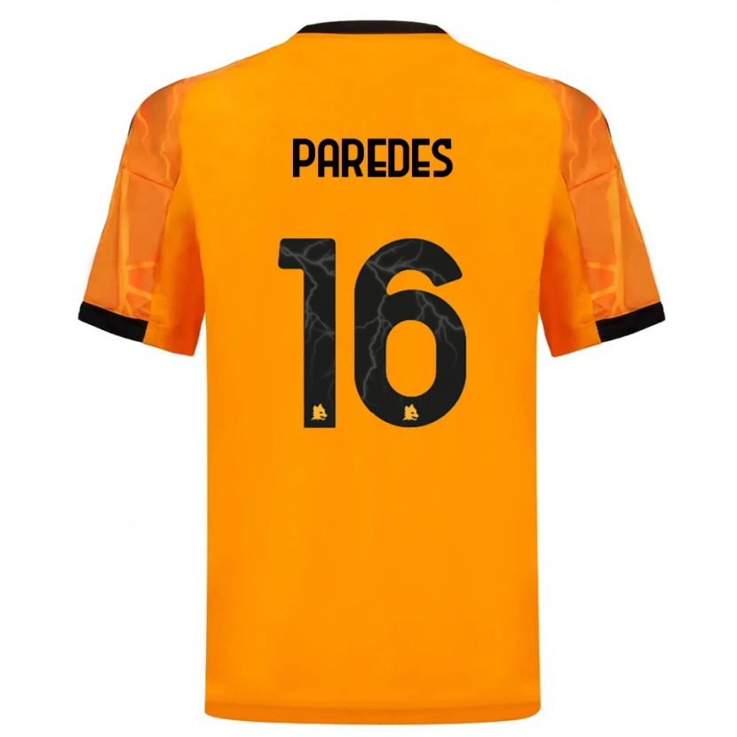 Danxen Kinder Leandro Paredes #16 Orange Schwarz Auswärtstrikot Trikot 2025/26 T-Shirt Schweiz