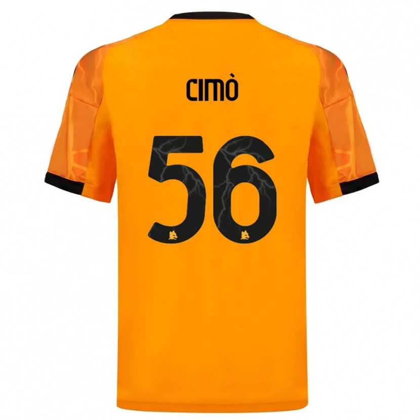 Danxen Kinder Giada Cimò #56 Orange Schwarz Auswärtstrikot Trikot 2025/26 T-Shirt Schweiz