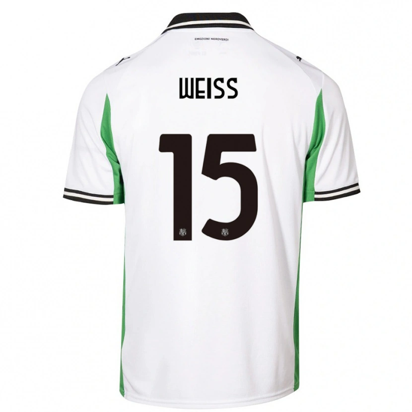 Danxen Kinder David Weiss #15 Weiß Grün Schwarz Auswärtstrikot Trikot 2025/26 T-Shirt Schweiz