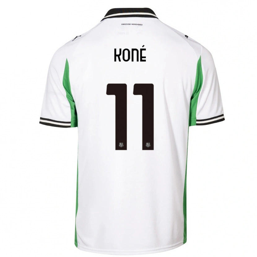 Danxen Kinder Ismaël Koné #11 Weiß Grün Schwarz Auswärtstrikot Trikot 2025/26 T-Shirt Schweiz