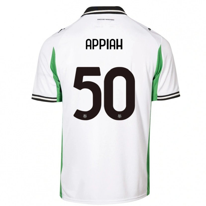 Danxen Kinder Lorenzo Appiah #50 Weiß Grün Schwarz Auswärtstrikot Trikot 2025/26 T-Shirt Schweiz