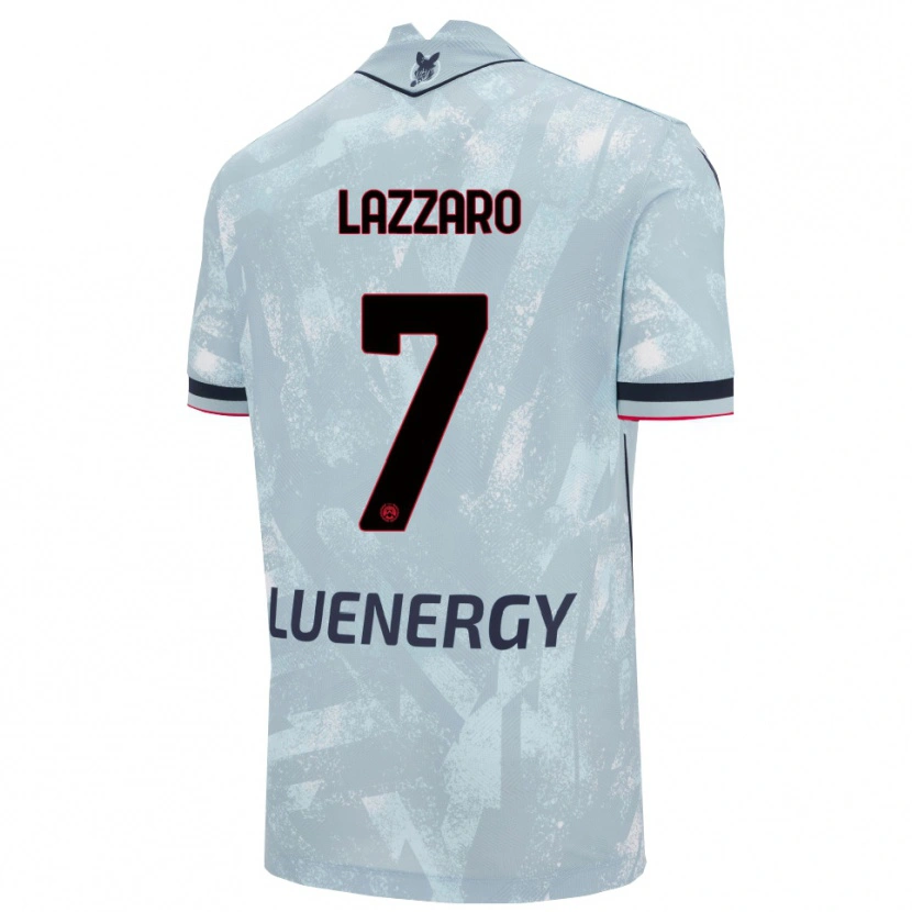 Danxen Kinder Davide Lazzaro #7 Hellblau Schwarz Auswärtstrikot Trikot 2025/26 T-Shirt Schweiz