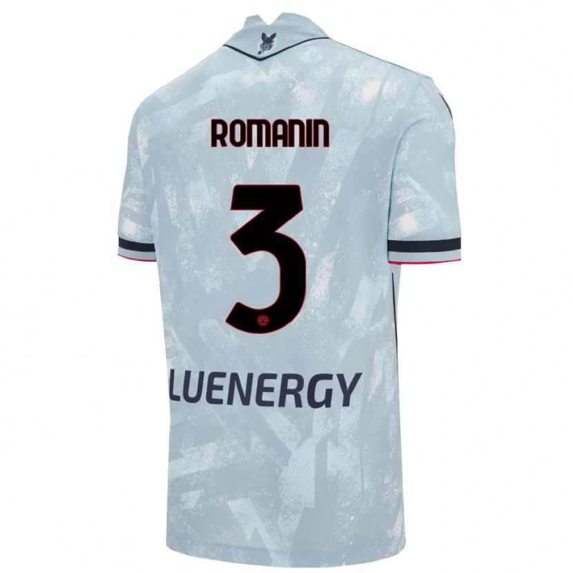 Danxen Kinder Mattia Romanin #3 Hellblau Schwarz Auswärtstrikot Trikot 2025/26 T-Shirt Schweiz