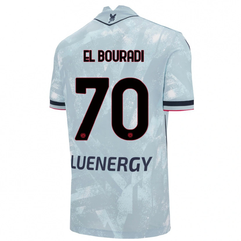 Danxen Kinder Walid El Bouradi #70 Hellblau Schwarz Auswärtstrikot Trikot 2025/26 T-Shirt Schweiz