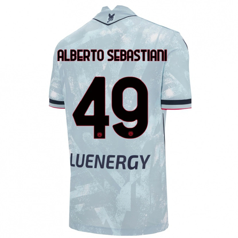 Danxen Kinder José Alberto Sebastiani #49 Hellblau Schwarz Auswärtstrikot Trikot 2025/26 T-Shirt Schweiz
