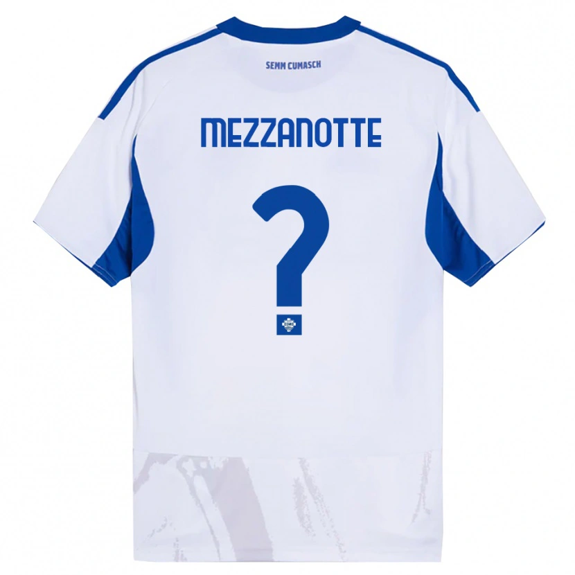 Danxen Kinder Davide Mezzanotte #0 Weiß Blau Auswärtstrikot Trikot 2025/26 T-Shirt Schweiz