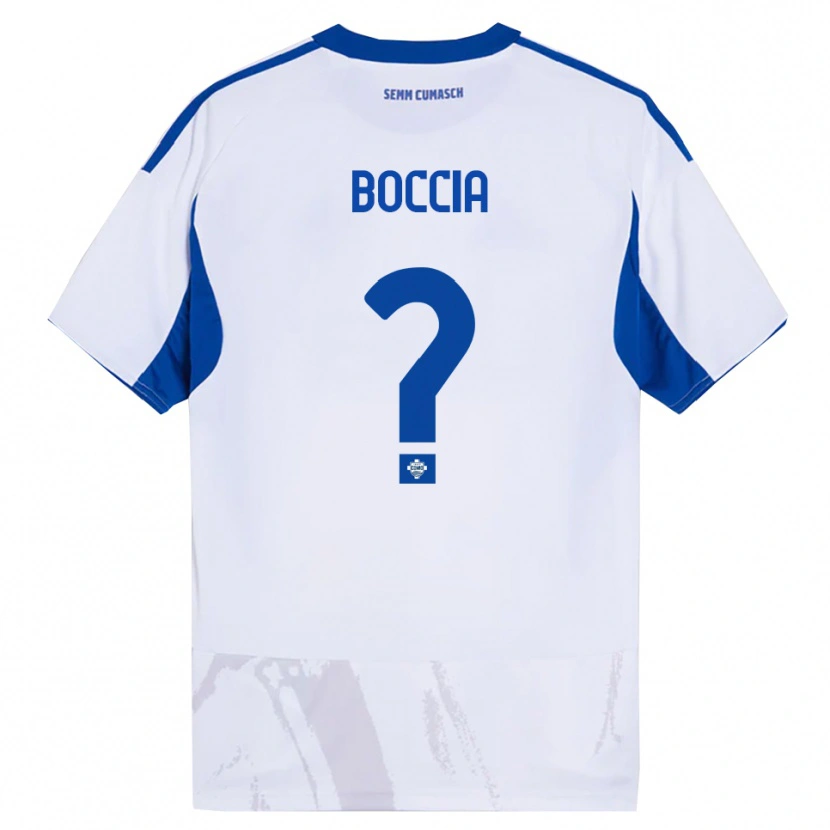 Danxen Kinder Thomas Boccia #0 Weiß Blau Auswärtstrikot Trikot 2025/26 T-Shirt Schweiz