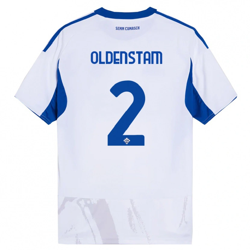 Danxen Kinder Lyfe Oldenstam #2 Weiß Blau Auswärtstrikot Trikot 2025/26 T-Shirt Schweiz