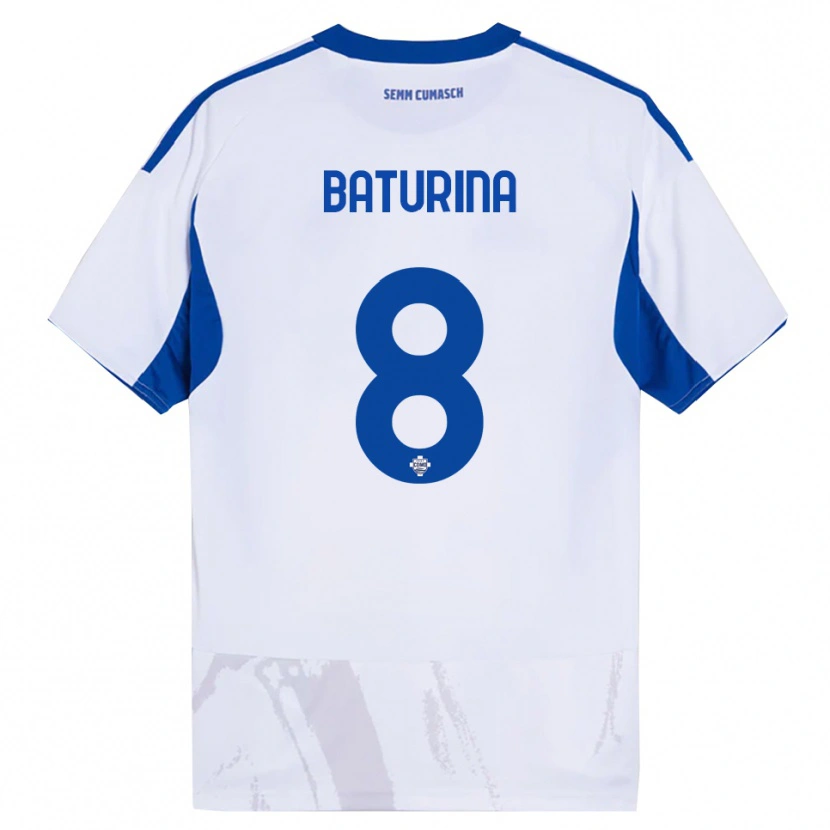 Danxen Kinder Martin Baturina #8 Weiß Blau Auswärtstrikot Trikot 2025/26 T-Shirt Schweiz