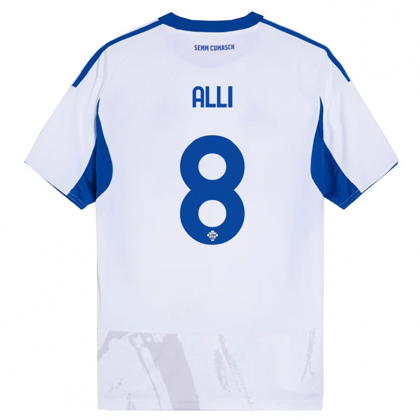 Danxen Kinder Dele Alli #8 Weiß Blau Auswärtstrikot Trikot 2025/26 T-Shirt Schweiz