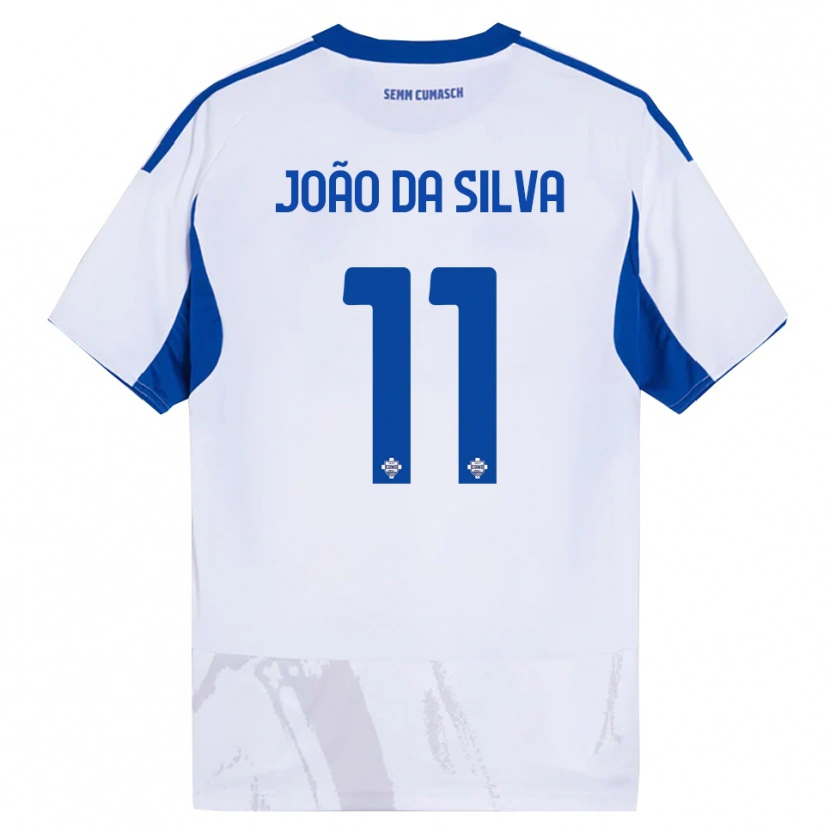 Danxen Kinder Miguel João Da Silva #11 Weiß Blau Auswärtstrikot Trikot 2025/26 T-Shirt Schweiz