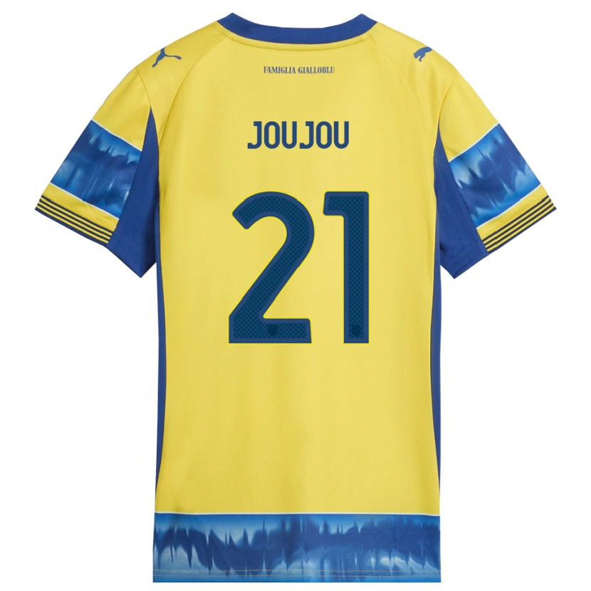 Danxen Kinder Antoine Joujou #21 Gelb Blau Auswärtstrikot Trikot 2025/26 T-Shirt Schweiz