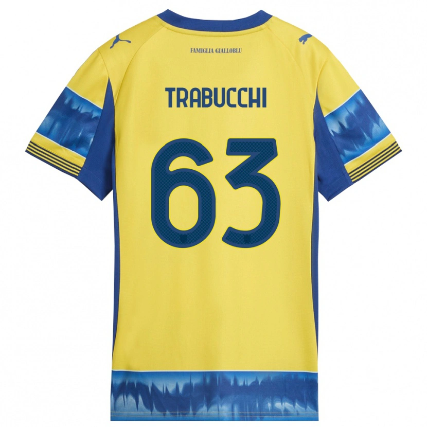 Danxen Kinder Nicolas Trabucchi #63 Gelb Blau Auswärtstrikot Trikot 2025/26 T-Shirt Schweiz