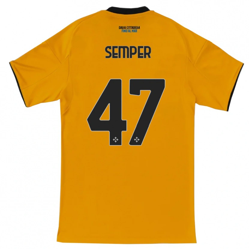 Danxen Kinder Adrian Semper #47 Orange Blau Auswärtstrikot Trikot 2025/26 T-Shirt Schweiz