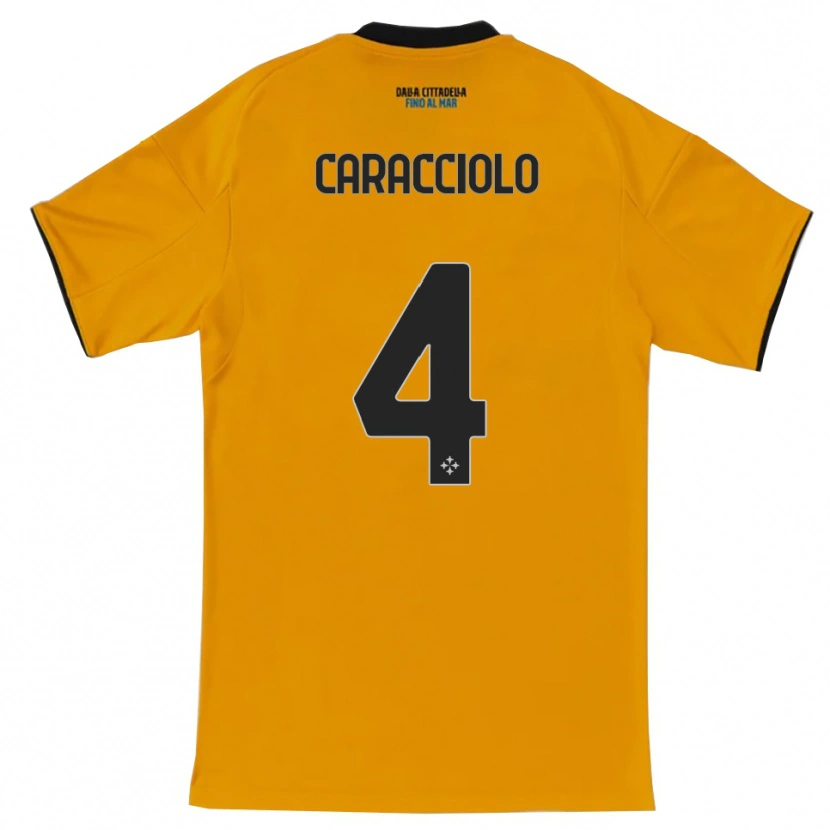 Danxen Kinder Antonio Caracciolo #4 Orange Blau Auswärtstrikot Trikot 2025/26 T-Shirt Schweiz