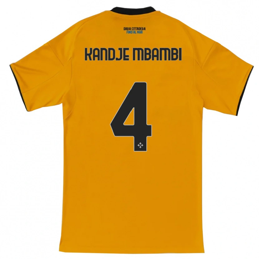 Danxen Kinder Jeremy Kandje Mbambi #4 Orange Blau Auswärtstrikot Trikot 2025/26 T-Shirt Schweiz